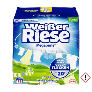 Weißer Riese Megaperls Vollwaschmittel gegen Flecken 19WL 1140g