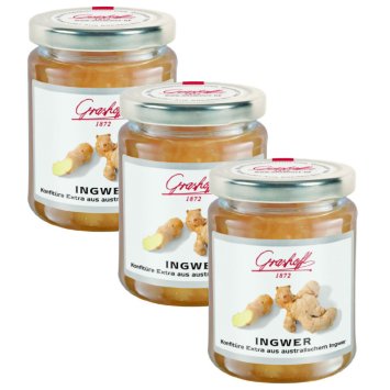 Grashoff Australische Ingwer scharf Konfitüre Extra 250g 3er Pack
