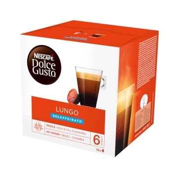 Nestle Dolce Gusto Lungo entcoffeniert 16 Kaffeekapseln 112g