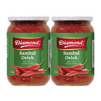 Sambal Oelek mit gemahlene Chilischoten sehr scharf 740g 2er Pack