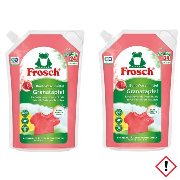 Frosch Granatapfel Waschmittel hohe Waschkraft 24 WL 1800ml 2er Pack