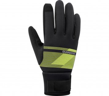 Fahrrad-Handschuhe WINDBREAK Thermal, Neon Yellow