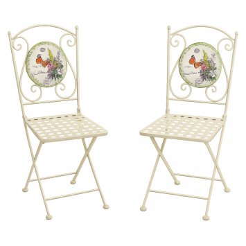 Gartenstühle 2 Stück Celia Schmetterling