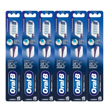 Oral B Pro Clean Prothesenbürste Clinical Cross Action 6er Pack