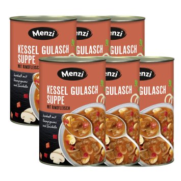 Menzi Kessel Gulaschsuppe mit Rindfleisch ungarisch 4200g 6er Pack