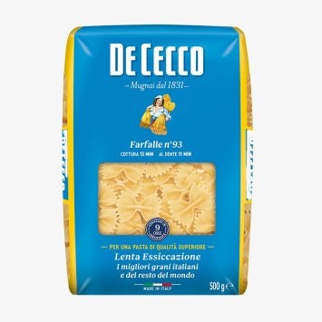 De Cecco Farfalle Nummer 93 Nudeln aus Hartweizengriess 500g