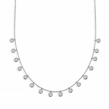 Anhänger mit Kette 925/- Sterling Silber funkelnde Halskette