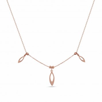Anhänger mit Kette 925/- Sterling Silber rosévergoldet Pure Geometrie Silberkette