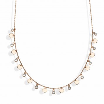 Anhänger mit Kette 925/- Sterling Silber rosévergoldet Fundament Silberkette