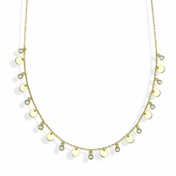 Anhänger mit Kette 925/- Sterling Silber vergoldet Fundament Silberkette