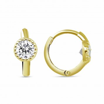 Ohrringe Silber 925 vergoldet mit Zirkonia weiß