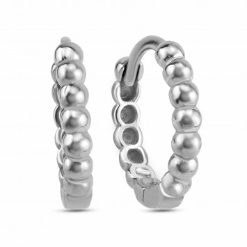 Creolen 925/- Sterling Silber Kugel-Creolen