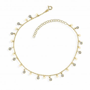 Armband 925 Sterling Silber vergoldet Wunderkette Zirkonia