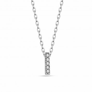Anhänger mit Kette Buchstabe I 925/- Sterling Silber