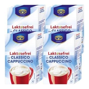 Krüger Cappuccino Classico Laktosefrei mit extra Schaum 150g, 4er Pack