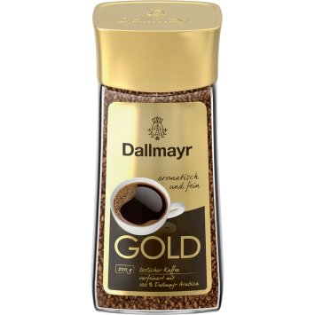 Dallmayr Gold löslicher Bohnenkaffee aromatisch fein im Glas 200g