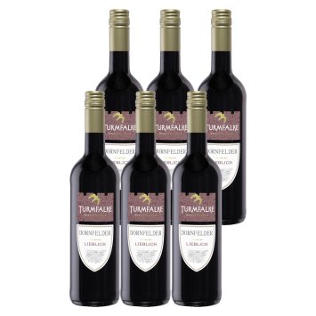 Turmfalke Dornfelder Rotwein lieblich fruchtig 750ml 6er Pack
