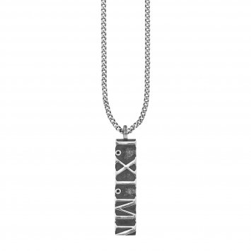 Anhänger mit Kette 925/- Sterling Silber matt Spinell