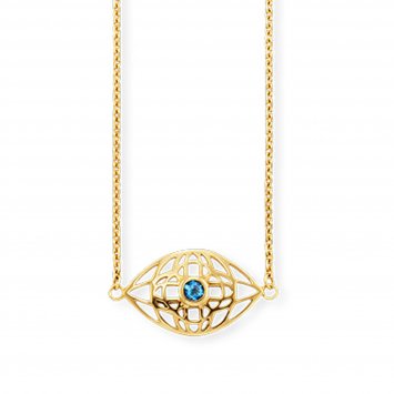 Collier 925/- Sterling Silber vergoldet Topas