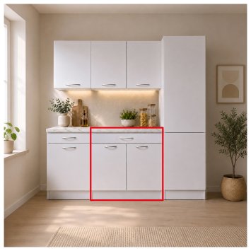 Küchenunterschrank Jenna Weiß 80 cm mit Schublade