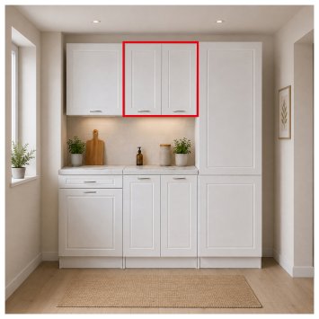Küchenhängeschrank Jenna Country Weiß 60 cm