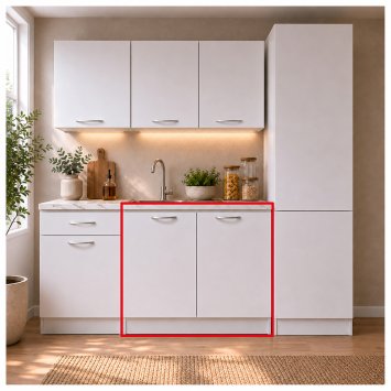 Spülenunterschrank Jenna Weiß 80 cm