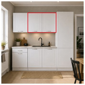Küchenhängeschrank Jenna Country Weiß 80 cm
