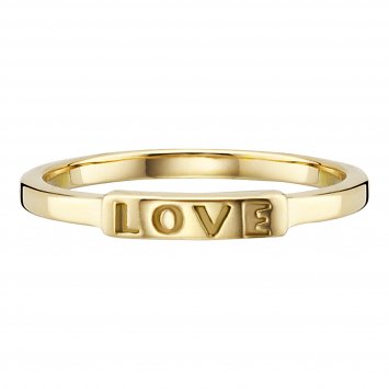 Ring 925/- Sterling Sillber vergoldet LOVE