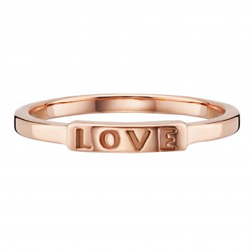 Ring 925/- Silber rotvergoldet LOVE