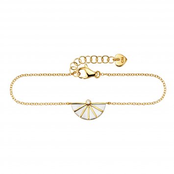 Armband 925/- Sterling Silber bicolor Zirkonia