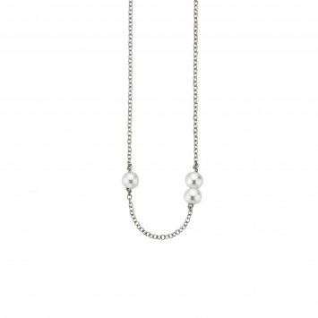 Collier 925/- Sterling Silber Süßwasserzuchtperlen