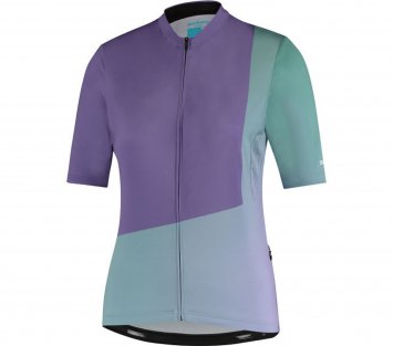 Woman's  SUMIRE Short Sleeve Jersey, Purple Green