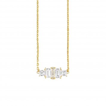 Halskette Silber 925 vergoldet  Weißtopas 45cm