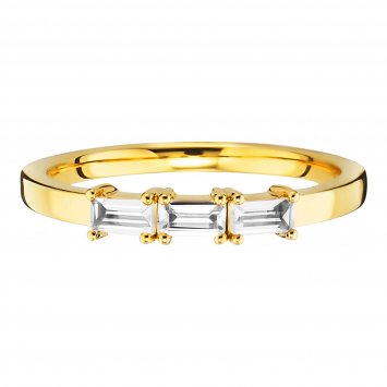 Ring 925/- Sterling Silber vergoldet Weißtopas