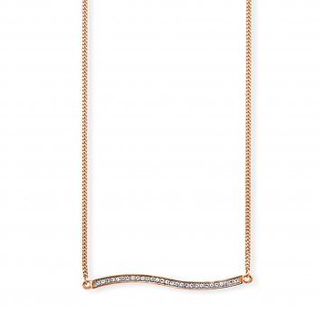 Halskette 925 Sterling Silber rot vergoldet Topas weiß