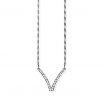 Collier 925/-Sterling Silber rhodiniert Topas