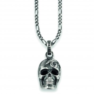 Anhänger mit Kette 925/- Sterling Silber matt oxidiert