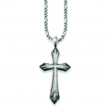 Anhänger mit Kette 925/- Sterling Silber rhodiniert Kreuz