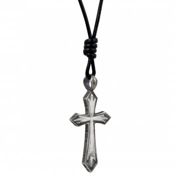 Anhänger mit Kette 925/- Sterling Silber oxidiert Kreuz