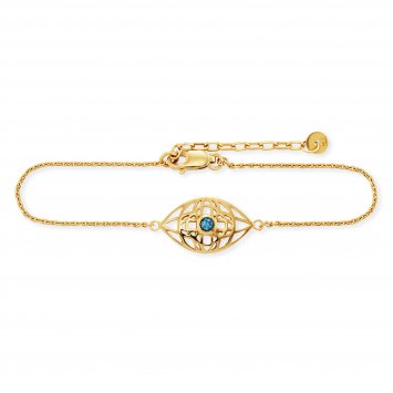 Armband 925/- Sterling Silber vergoldet Topas