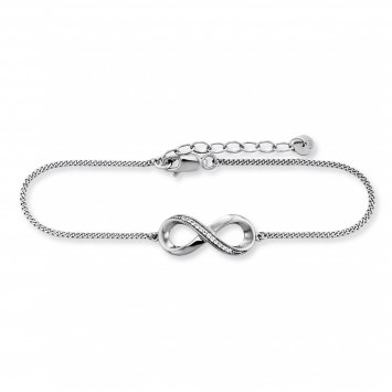 Armband 925/- Sterling Silber Topas Infinity