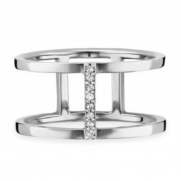 Ring 925/- Sterling Silber rhodiniert Topas weiß