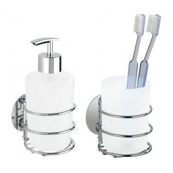 Turbo-Loc® Seifenspender und Zahnputzbecher, Befestigen ohne bohren