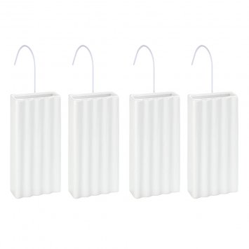 Luftbefeuchter Mod. Linien aus Keramik, 4er Set, Verdunster mit Metallaufhängung