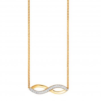 Collier 925/-Sterling Silber vergoldet Topas Infinity