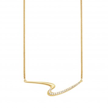 Collier 925/-Sterling Silber gelb vergoldet Topas