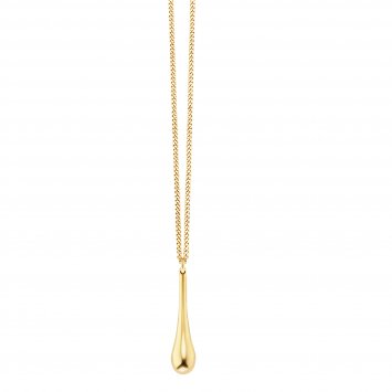 Anhänger mit Kette 925/- Sterling Silber vergoldet Tropfen