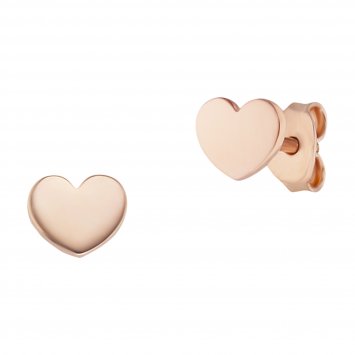 Ohrstecker 925/- Sterling Silber rotvergoldet Herz