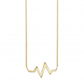 Collier 925/- Sterling Silber vergoldet Herzschlag