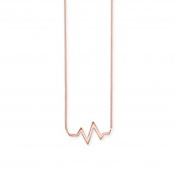 Collier 925/- Sterling Silber rotvergoldet Herzschlag